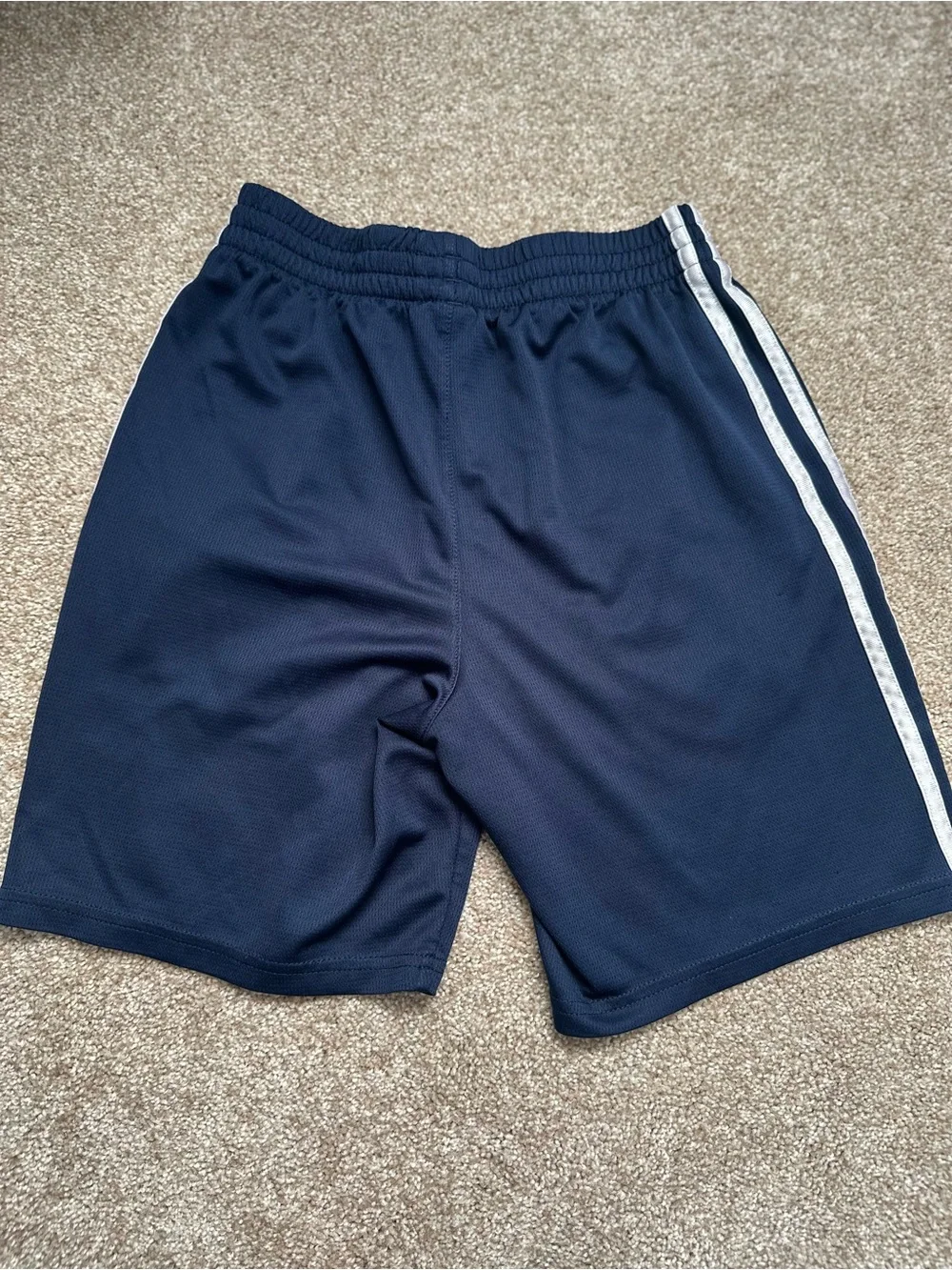 2 Pair Adidas Classic 3 Strip Shorts Blue Black Boys Medium 10/12